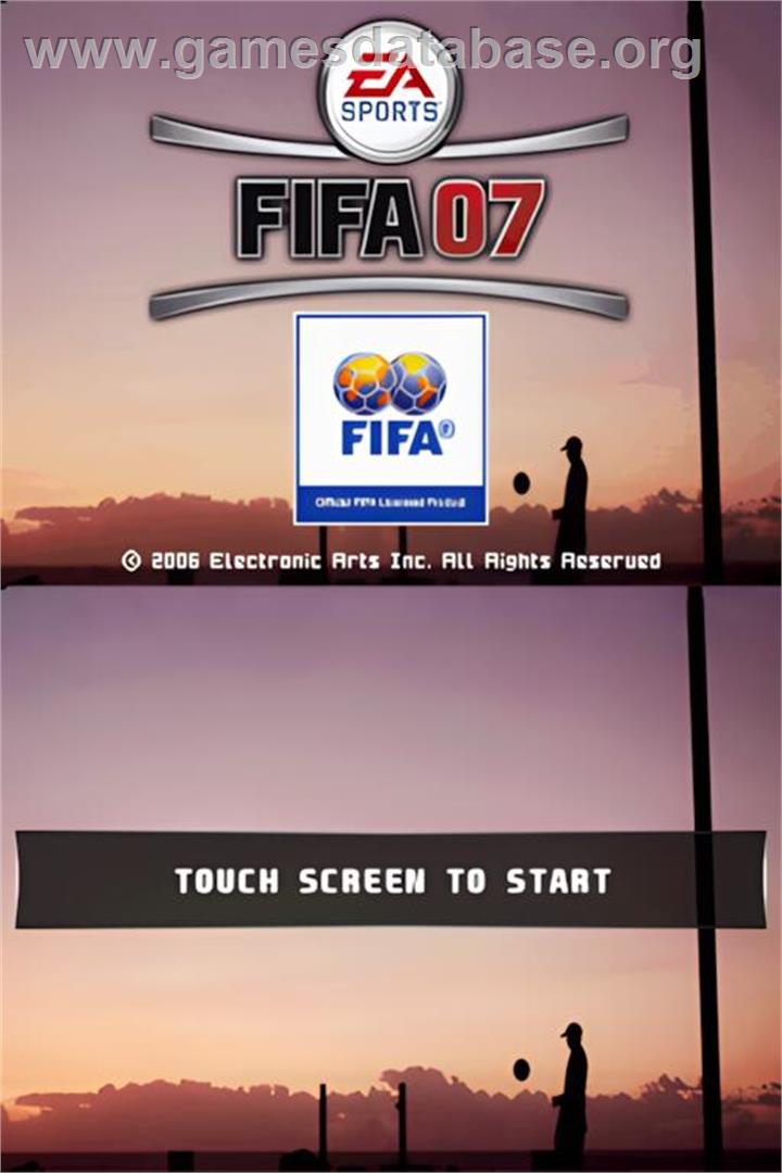FIFA 07 - Nintendo DS - Artwork - Title Screen