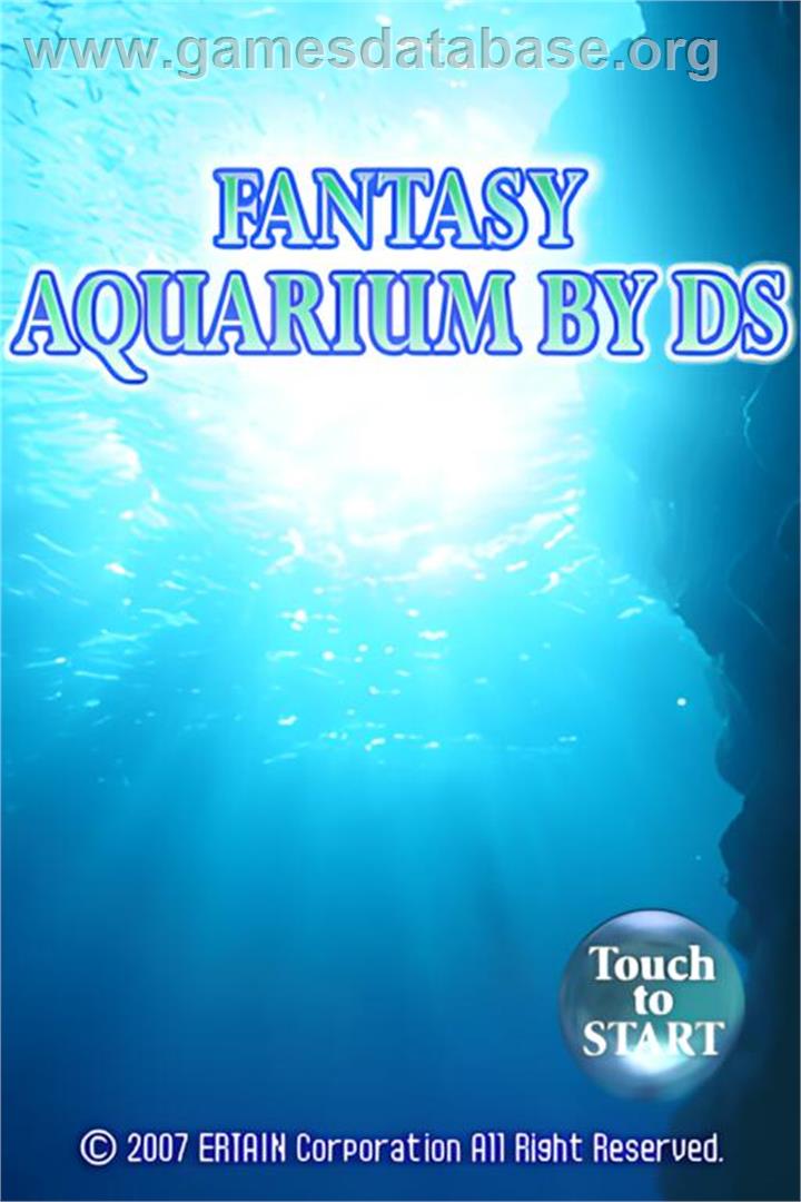 Fantasy Aquarium By Ds - Nintendo DS - Artwork - Title Screen