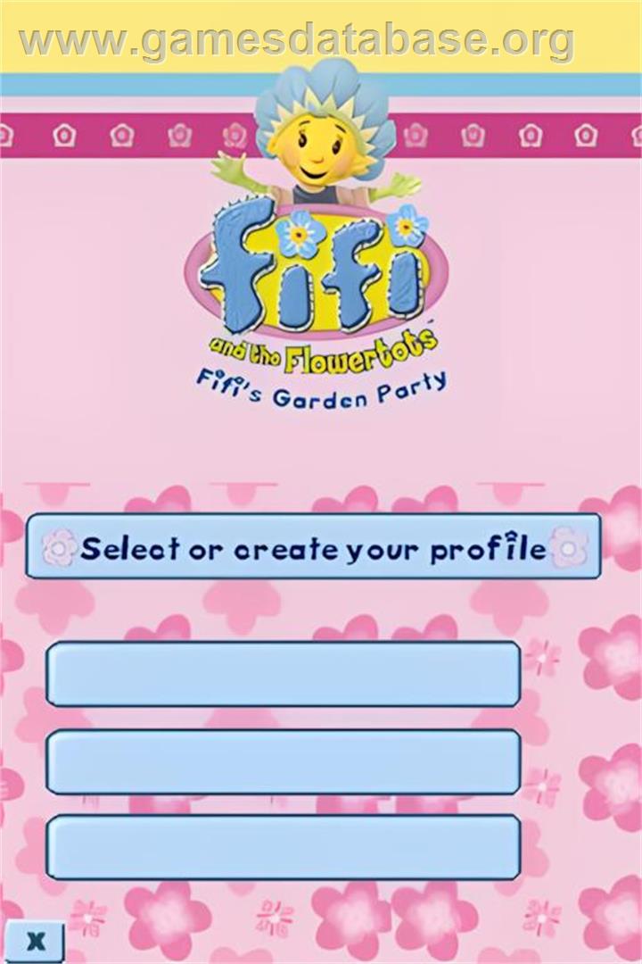 Fifi and the Flowertots - Fifi's Garden Party - Nintendo DS - Artwork - Title Screen