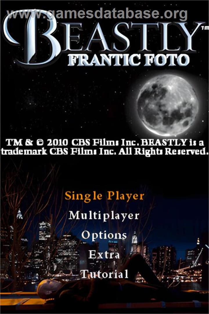 Frantic Foto - Beastly - Nintendo DS - Artwork - Title Screen