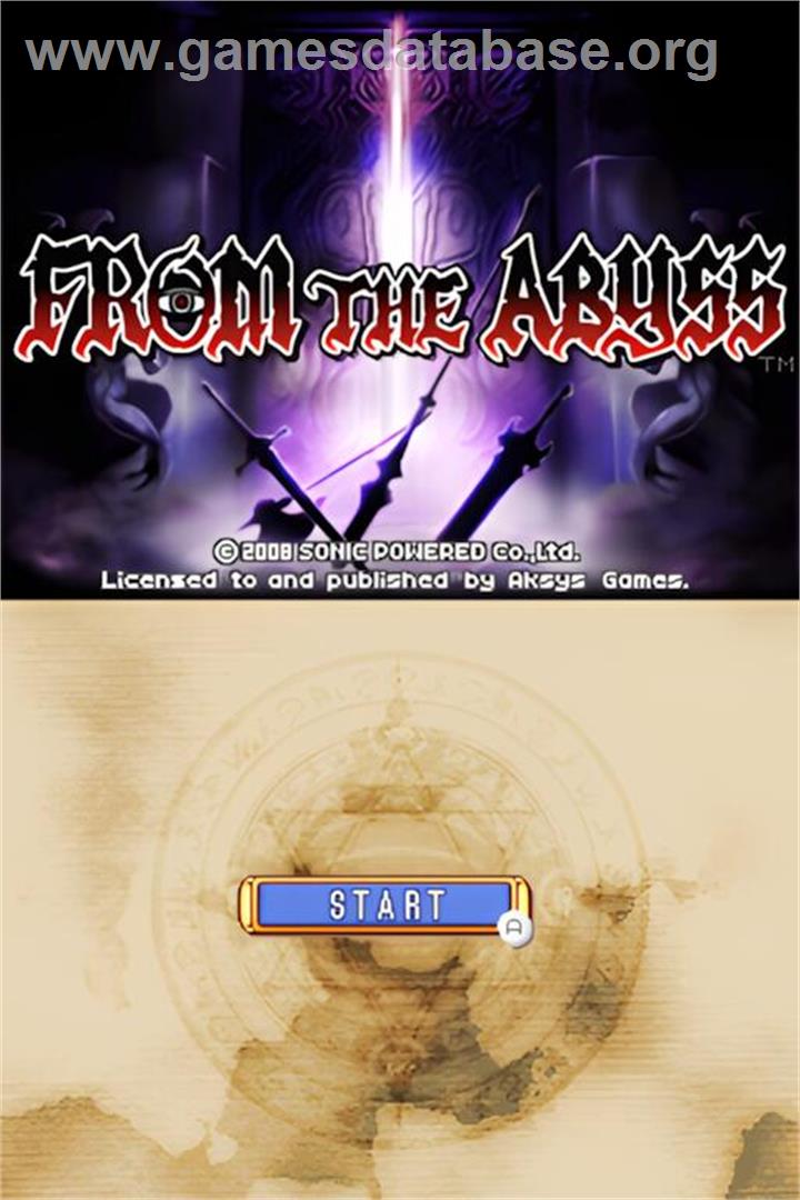 From The Abyss - Nintendo DS - Artwork - Title Screen