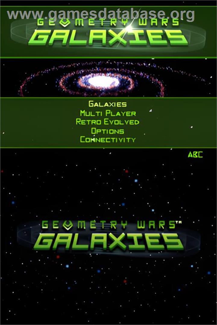 Geometry Wars Galaxies - Nintendo DS - Artwork - Title Screen