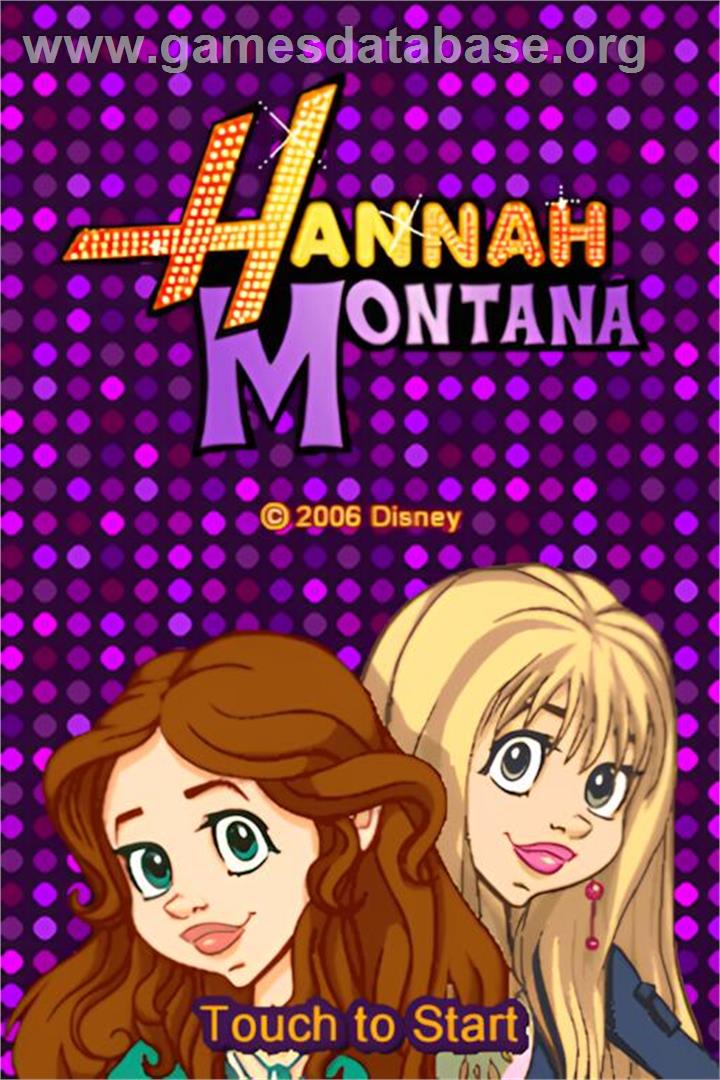 Hannah Montana - Nintendo DS - Artwork - Title Screen