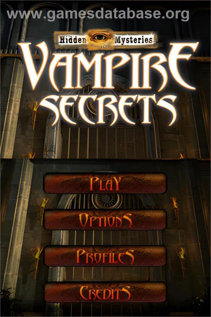 Hidden Mysteries - Vampire Secrets - Nintendo DS - Artwork - Title Screen