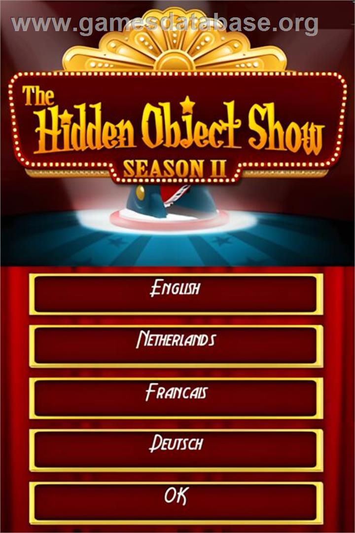 Hidden Object Show - Nintendo DS - Artwork - Title Screen