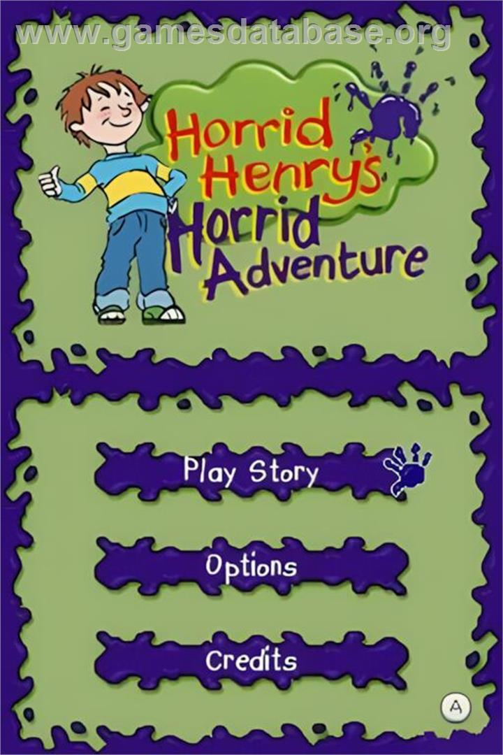 Horrid Henry's Horrid Adventure - Nintendo DS - Artwork - Title Screen