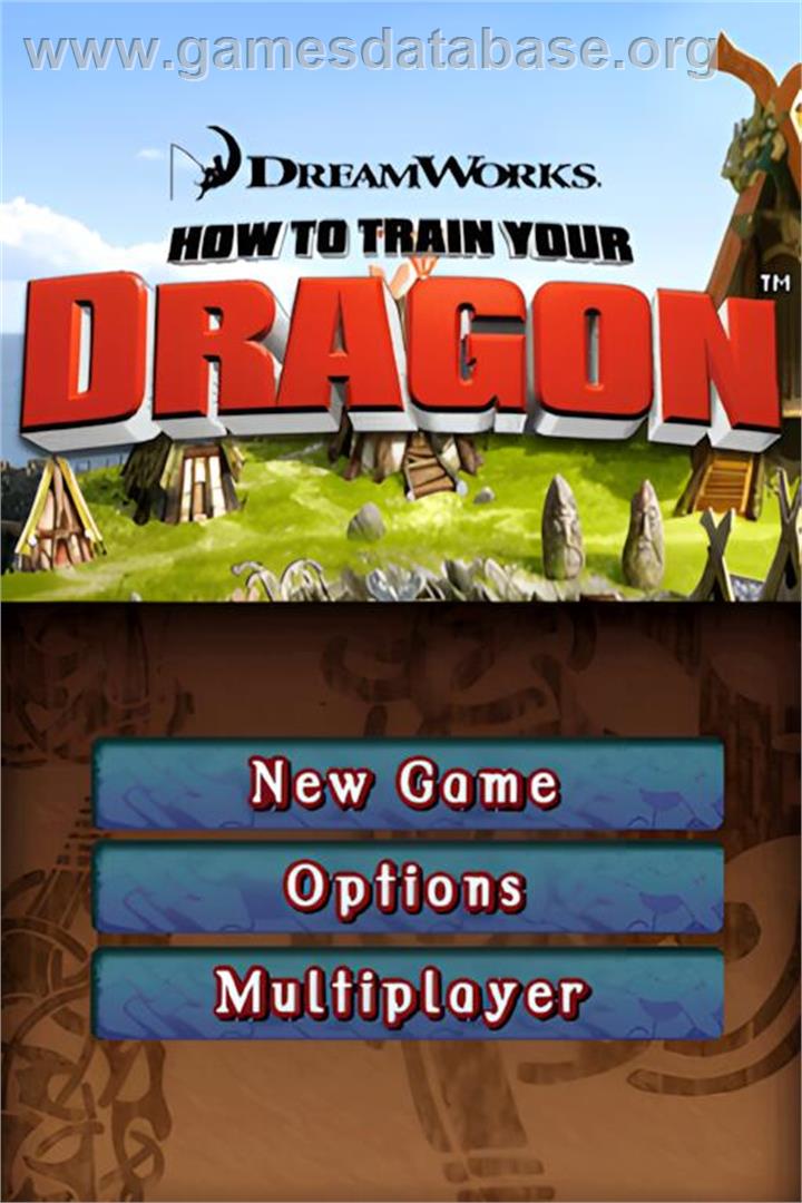 How To Train Your Dragon - Nintendo DS - Artwork - Title Screen