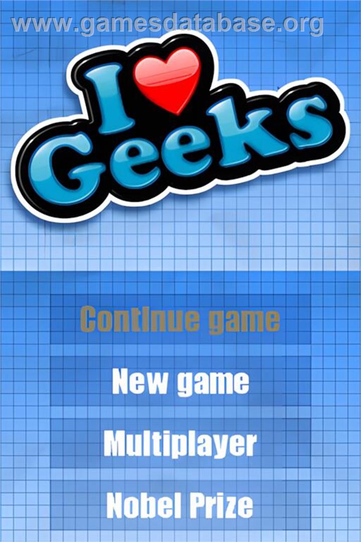 I Heart Geeks ! - Nintendo DS - Artwork - Title Screen