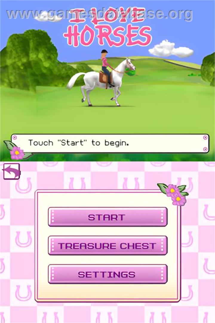 I Love Horses - Nintendo DS - Artwork - Title Screen