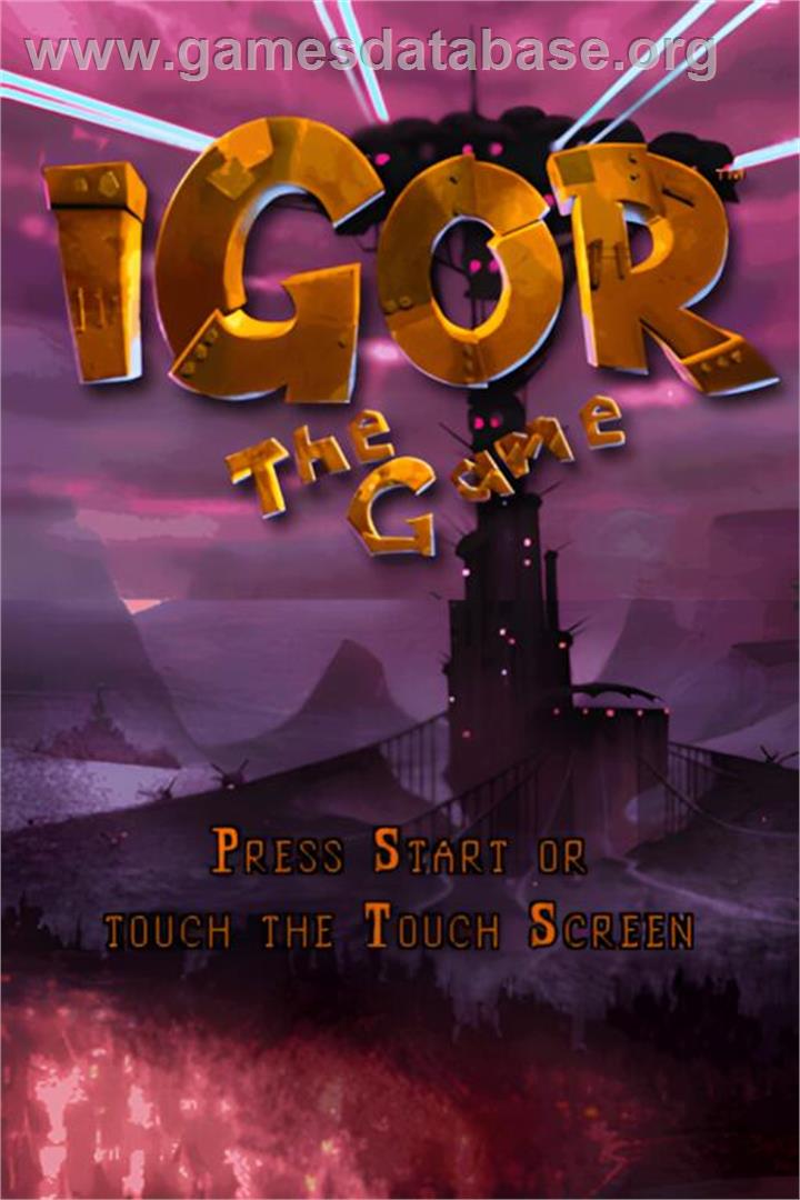 Igor - The Game - Nintendo DS - Artwork - Title Screen