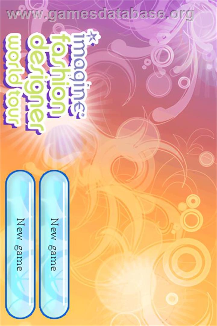 Imagine Fashion Designer World Tour - Nintendo DS - Artwork - Title Screen
