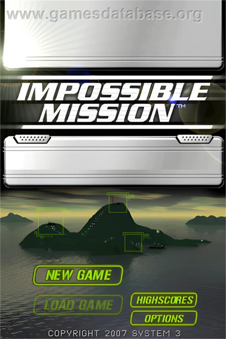 Impossible Mission - Nintendo DS - Artwork - Title Screen
