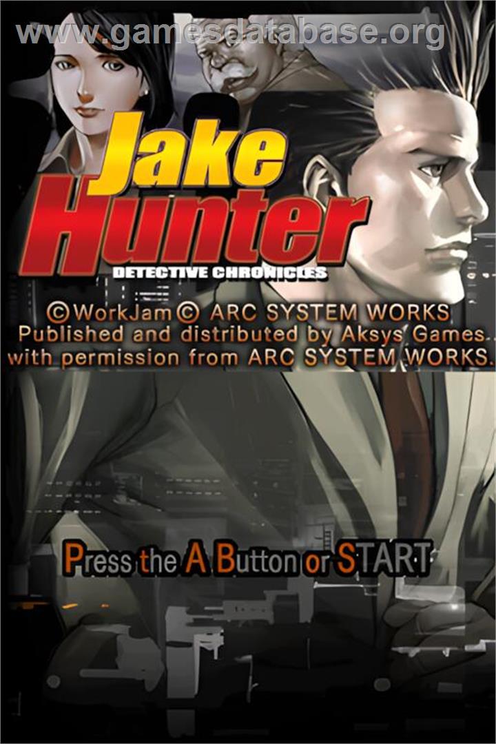 Jake Hunter - Detective Chronicles - Nintendo DS - Artwork - Title Screen