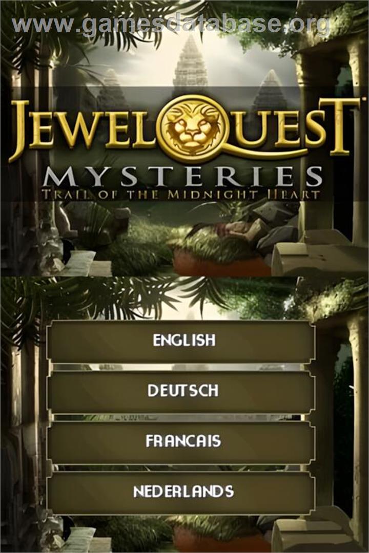 Jewel Quest - Mysteries 2 - Nintendo DS - Artwork - Title Screen