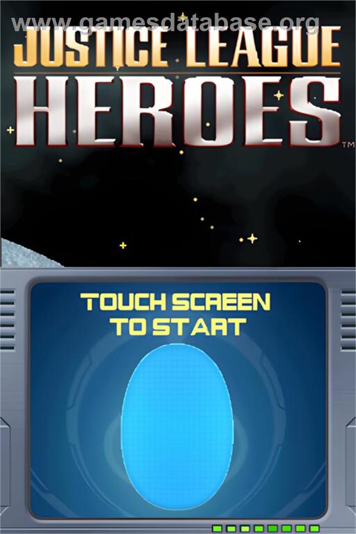 Justice League Heroes - Nintendo DS - Artwork - Title Screen