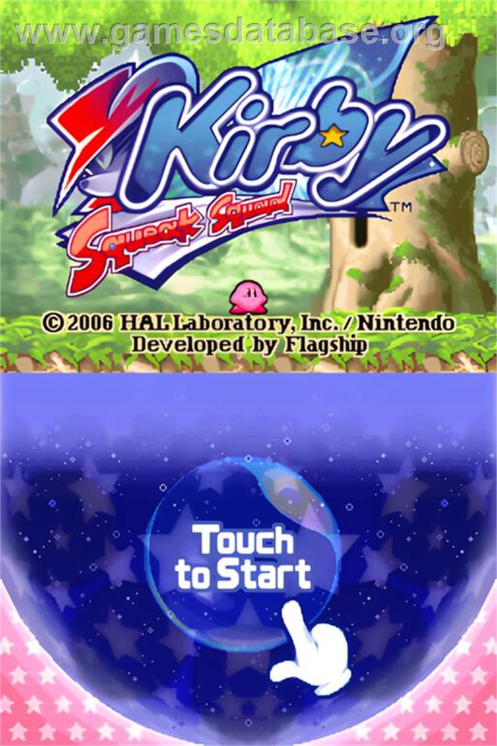 Kirby - Squeak Squad - Nintendo DS - Artwork - Title Screen