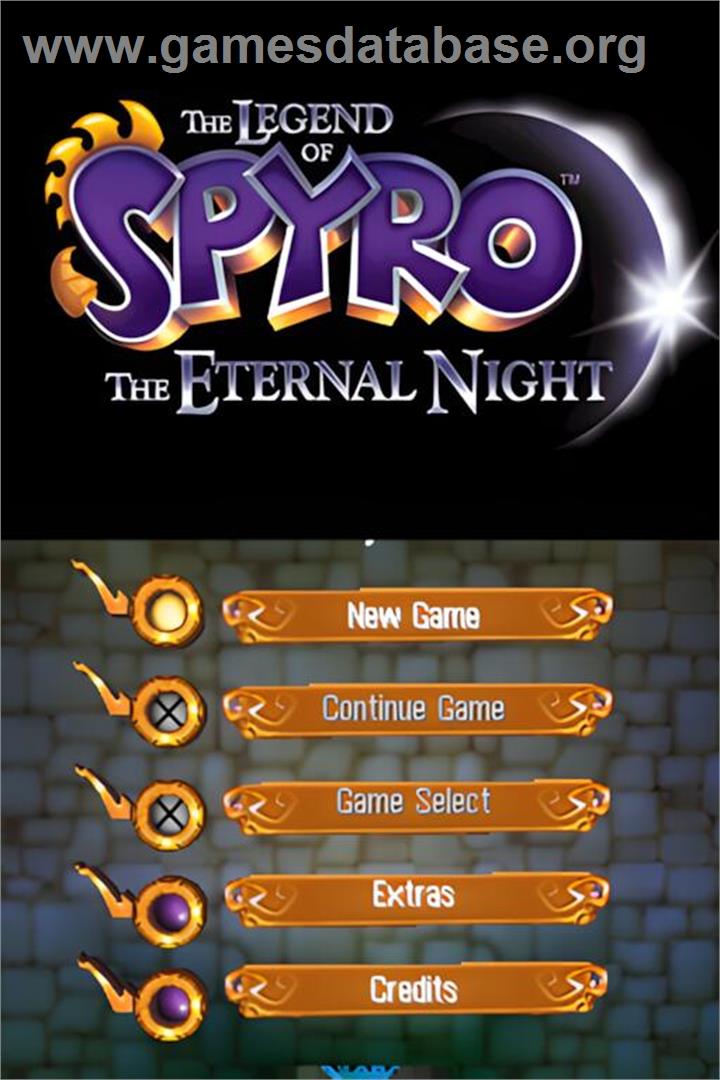 Legend Of Spyro - The Eternal Night, The - Nintendo DS - Artwork - Title Screen