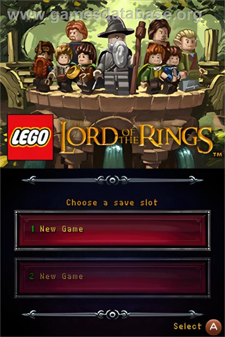 Lego Le Seigneur Des Anneaux - Nintendo DS - Artwork - Title Screen