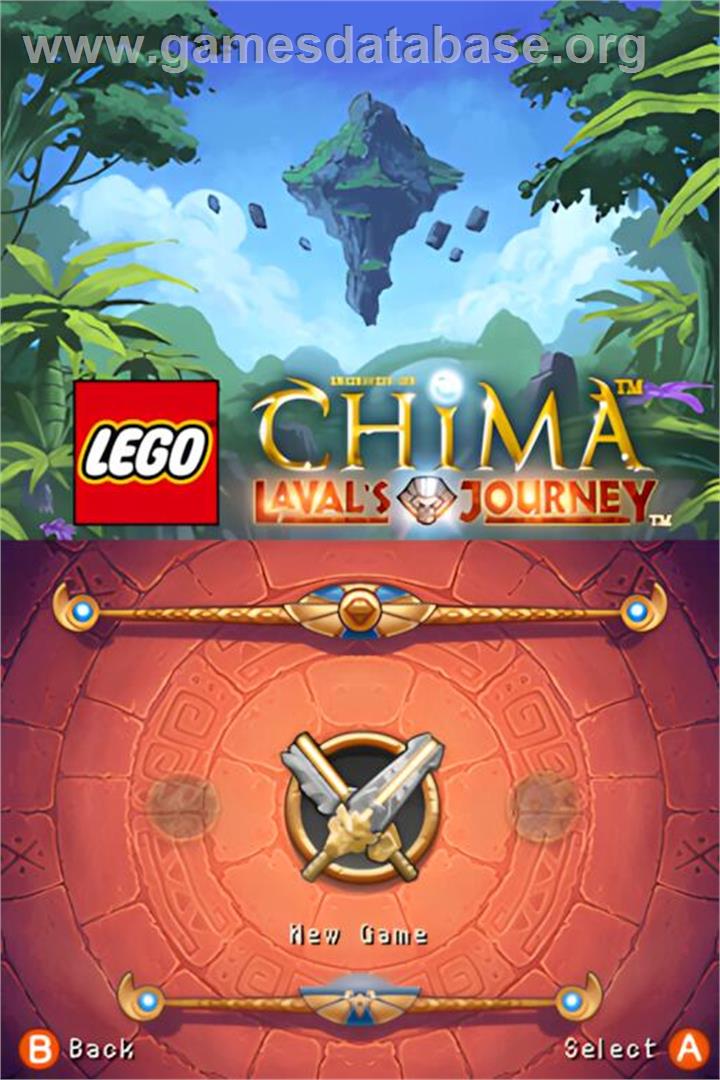 Lego Legends Of Chima - Le Voyage De Laval - Nintendo DS - Artwork - Title Screen