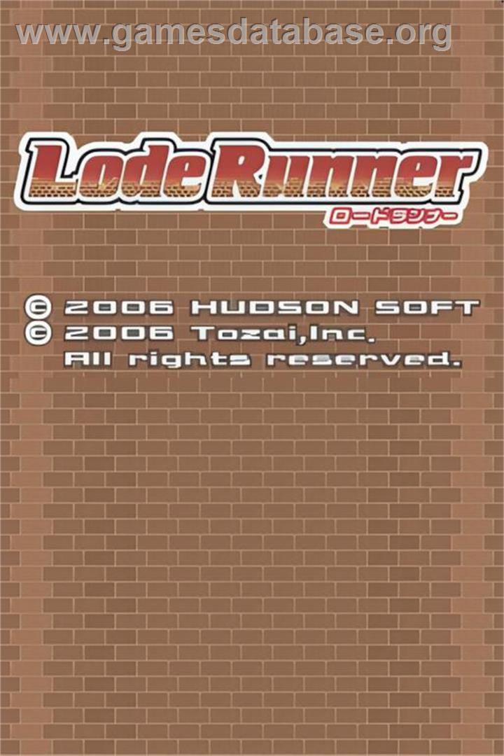 Lode Runner - Nintendo DS - Artwork - Title Screen
