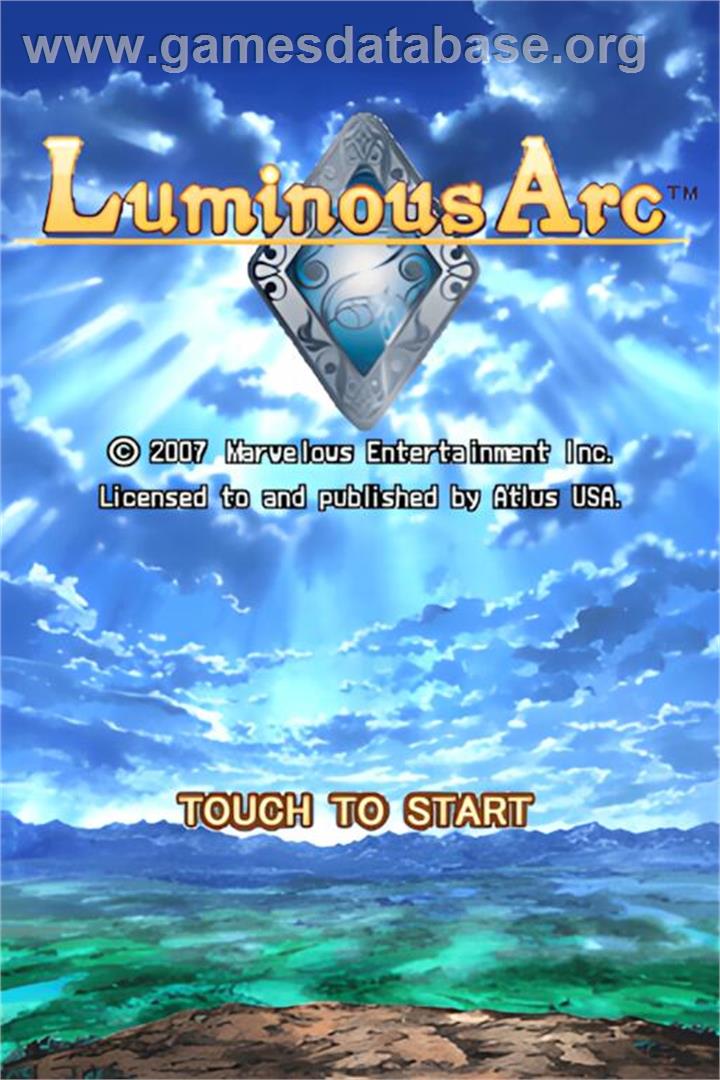 Luminous Arc - Nintendo DS - Artwork - Title Screen