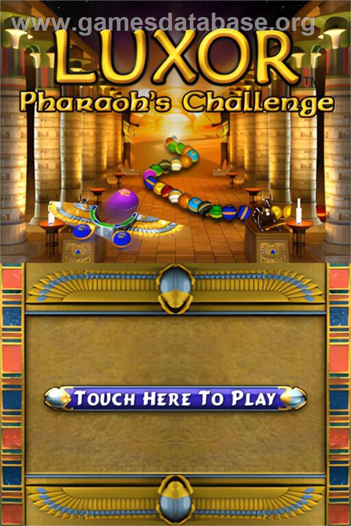 Luxor Pharaoh's Challenge - Nintendo DS - Artwork - Title Screen