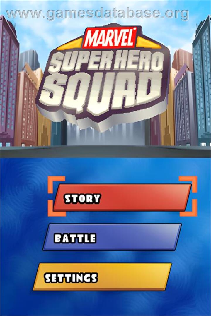 Marvel Super Hero Squad - Nintendo DS - Artwork - Title Screen
