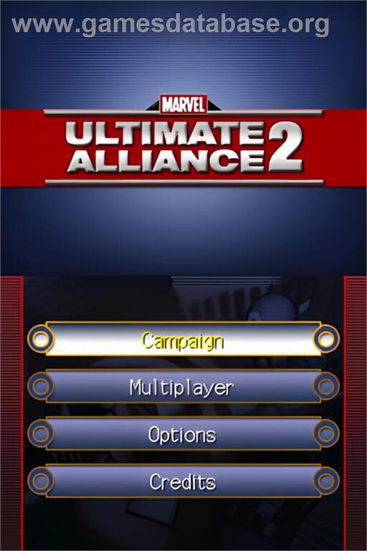 Marvel Ultimate Alliance 2 - Nintendo DS - Artwork - Title Screen
