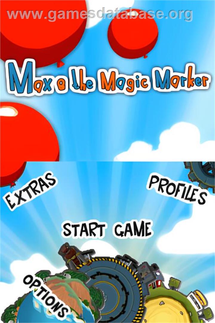 Max And The Magic Marker - Nintendo DS - Artwork - Title Screen
