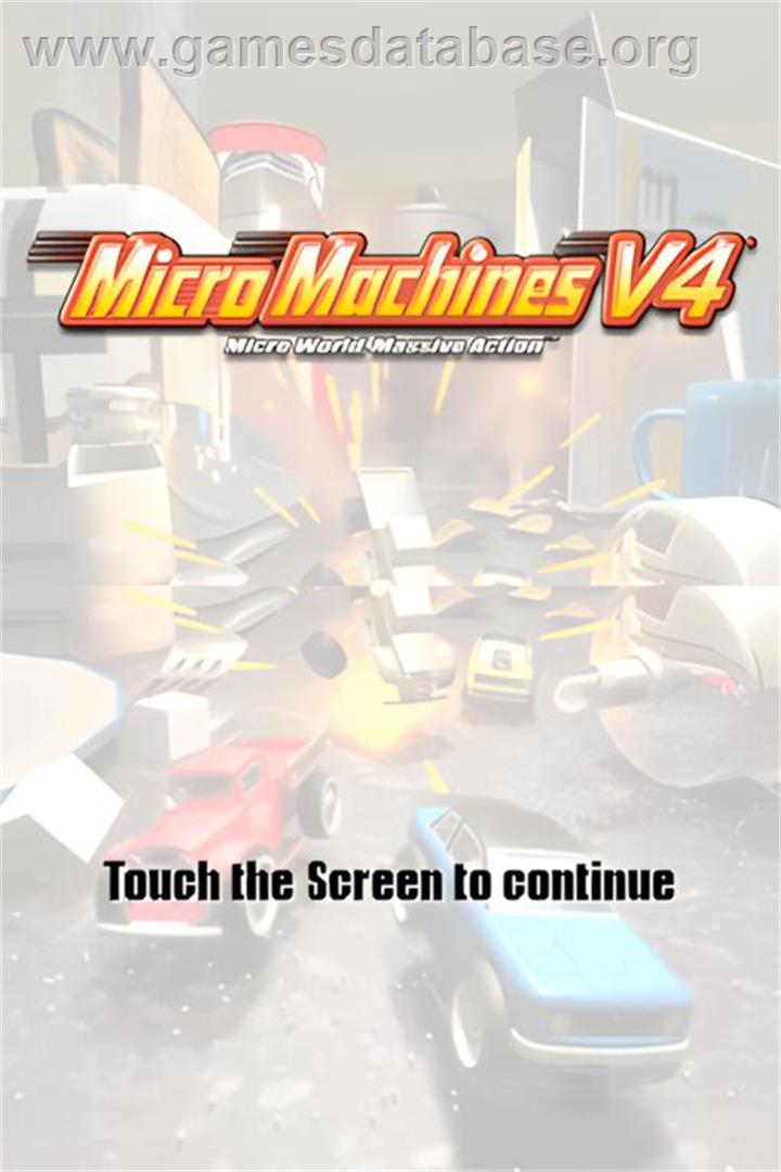 Micro Machines V4 - Nintendo DS - Artwork - Title Screen