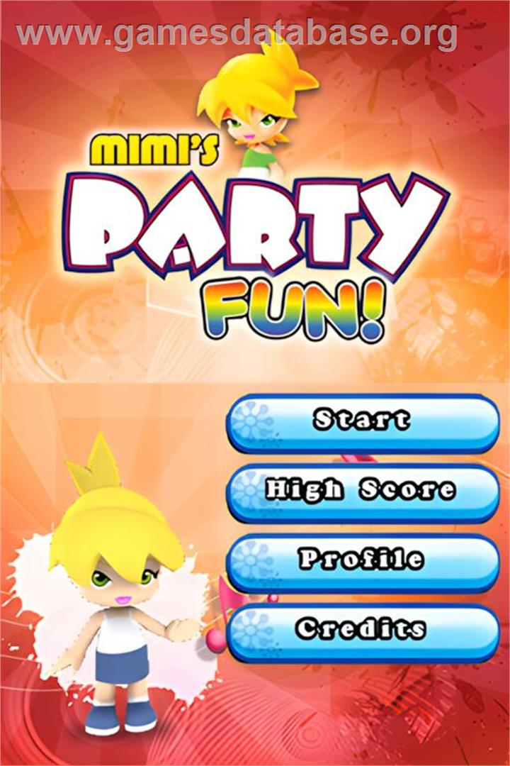 Mimi's Party Fun! - Nintendo DS - Artwork - Title Screen