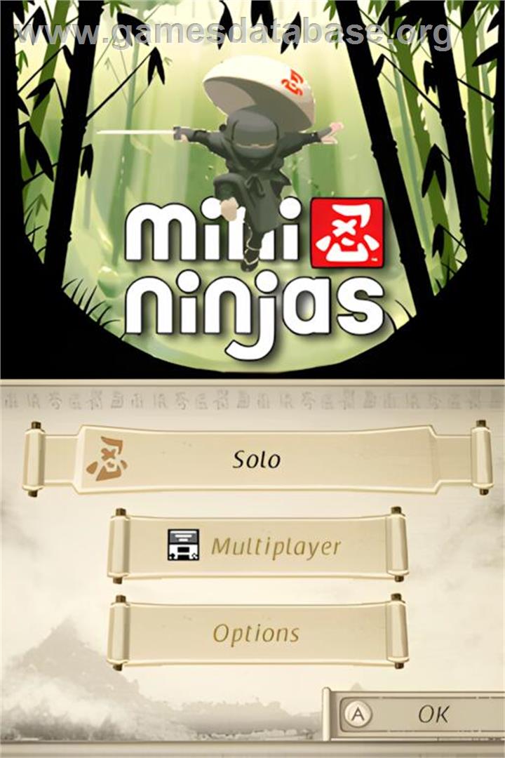 Mini Ninjas - Nintendo DS - Artwork - Title Screen