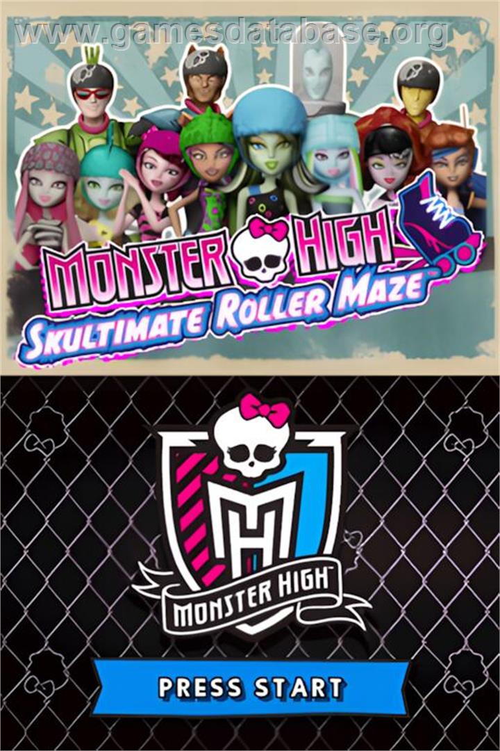 Monster High - Skultimate Roller Maze - Nintendo DS - Artwork - Title Screen