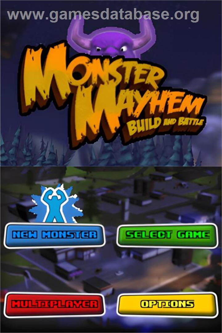 Monster Mayhem - Build And Battle - Nintendo DS - Artwork - Title Screen