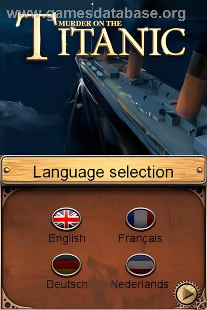 Murder On The Titanic - Nintendo DS - Artwork - Title Screen