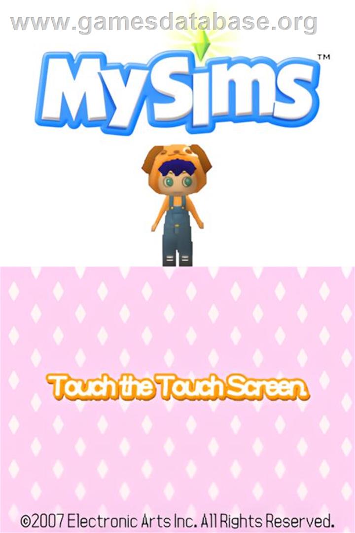 Mysims - Nintendo DS - Artwork - Title Screen
