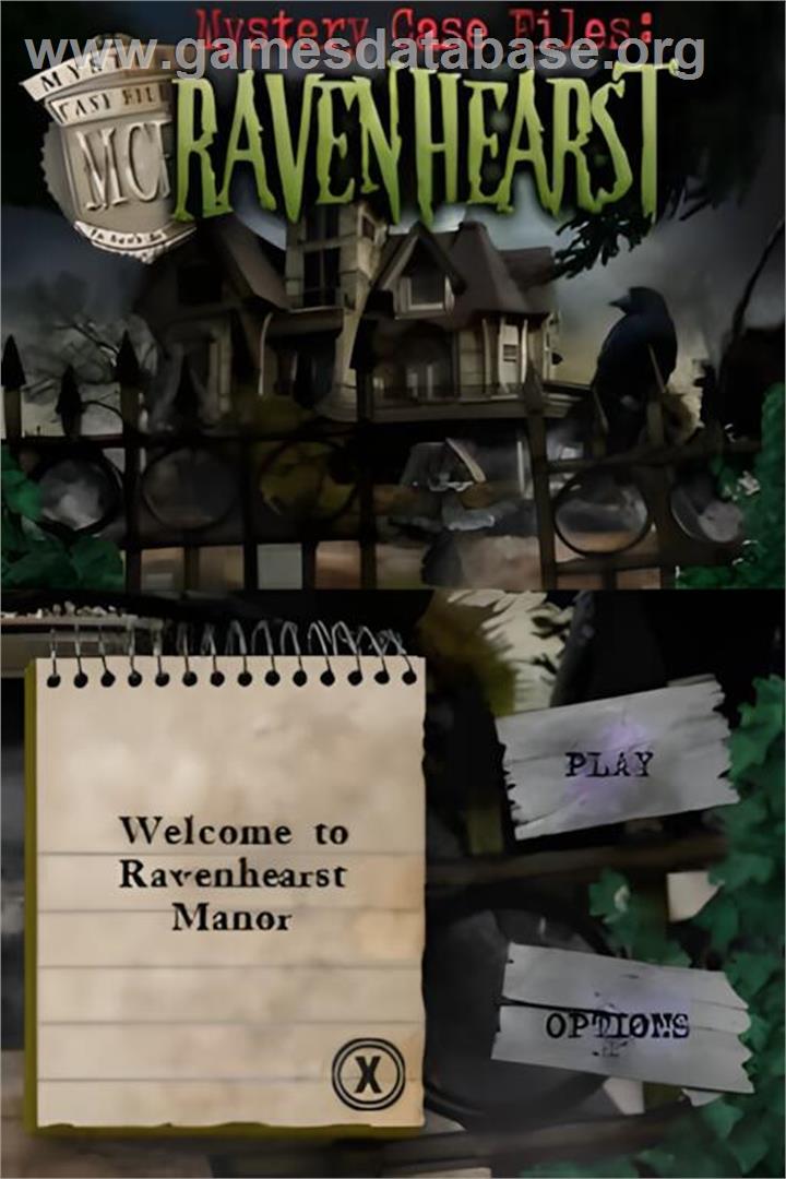 Mystery Case Files - Ravenhearst - Nintendo DS - Artwork - Title Screen