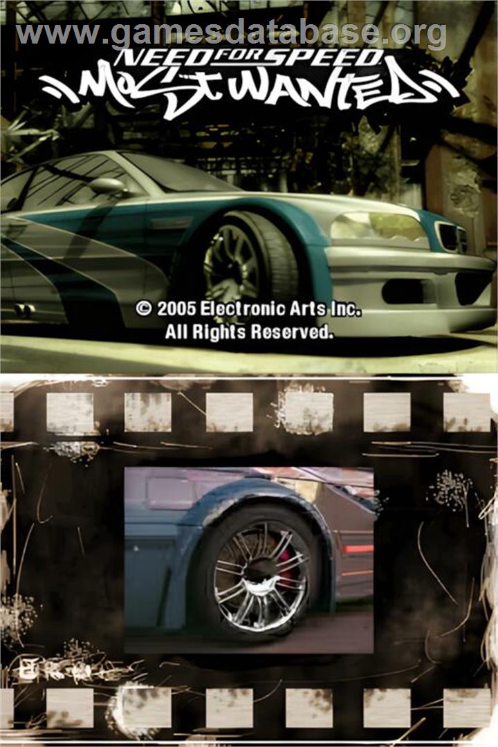 Need For Speed - Most Wanted - Nintendo DS - Artwork - Title Screen