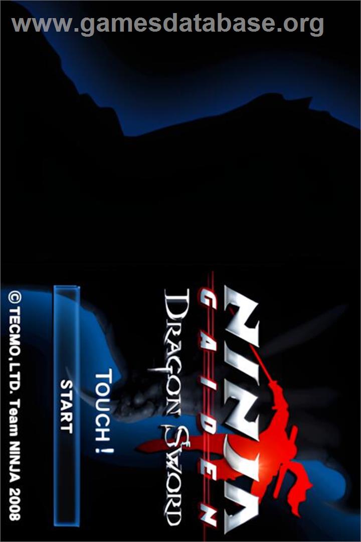 Ninja Gaiden Dragon Sword - Nintendo DS - Artwork - Title Screen