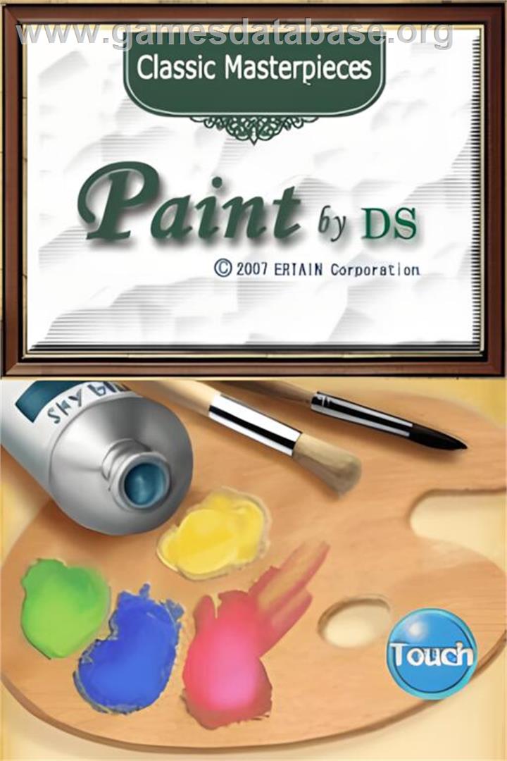 Paint By Ds - Classic Masterpieces - Nintendo DS - Artwork - Title Screen
