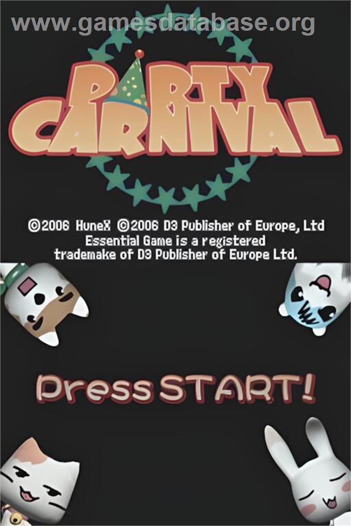 Party Carnival - Nintendo DS - Artwork - Title Screen