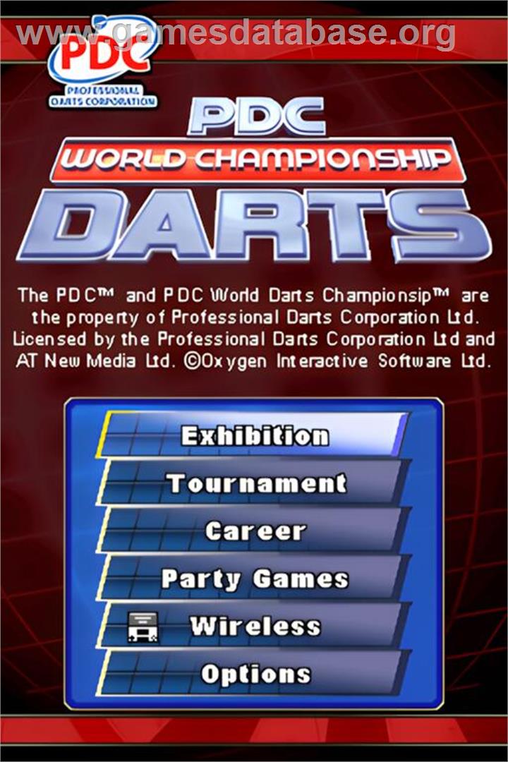 Pdc World Championship Darts 2009 - Nintendo DS - Artwork - Title Screen
