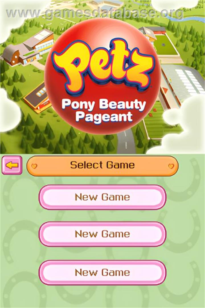 Petz - Pony Beauty Pageant - Nintendo DS - Artwork - Title Screen
