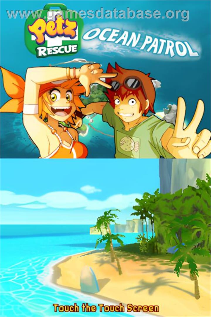 Petz Rescue - Ocean Patrol - Nintendo DS - Artwork - Title Screen