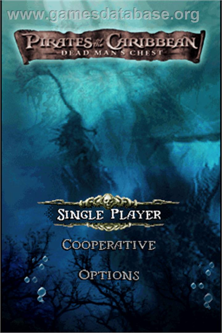 Pirates of the Caribbean: Dead Man's Chest - Nintendo DS - Artwork - Title Screen
