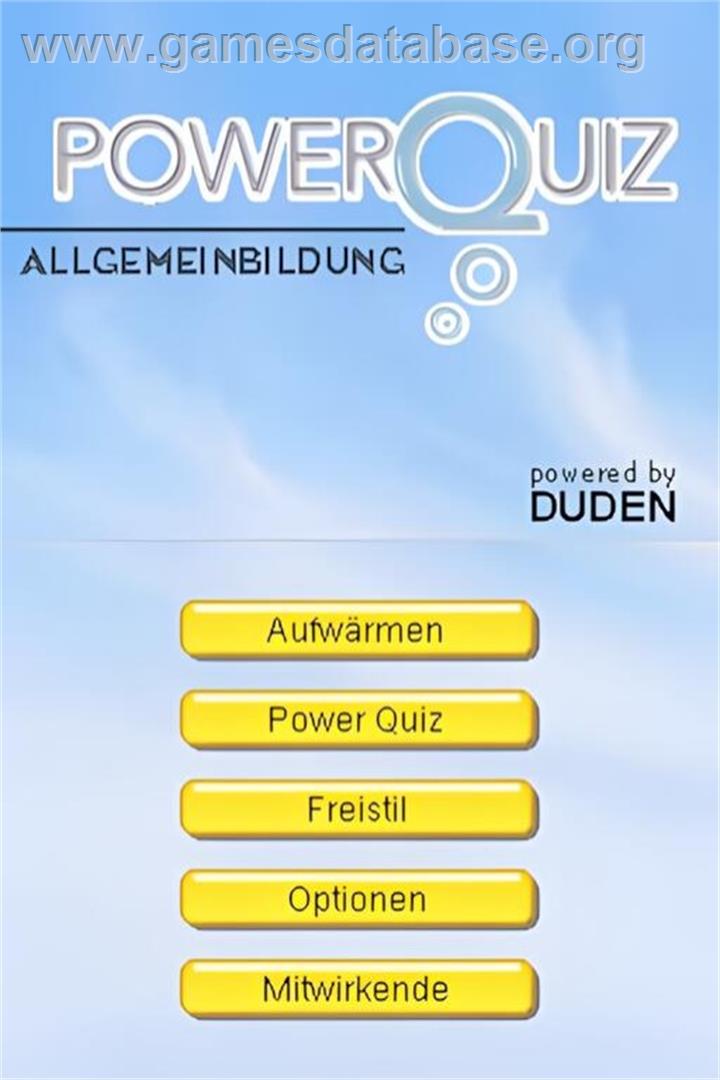 Power Quiz - Allgemeinbildung - Nintendo DS - Artwork - Title Screen