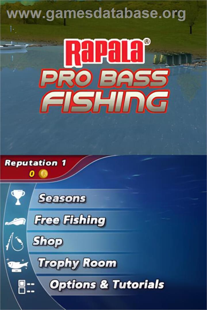 Rapala Pro Bass Fishing - Nintendo DS - Artwork - Title Screen