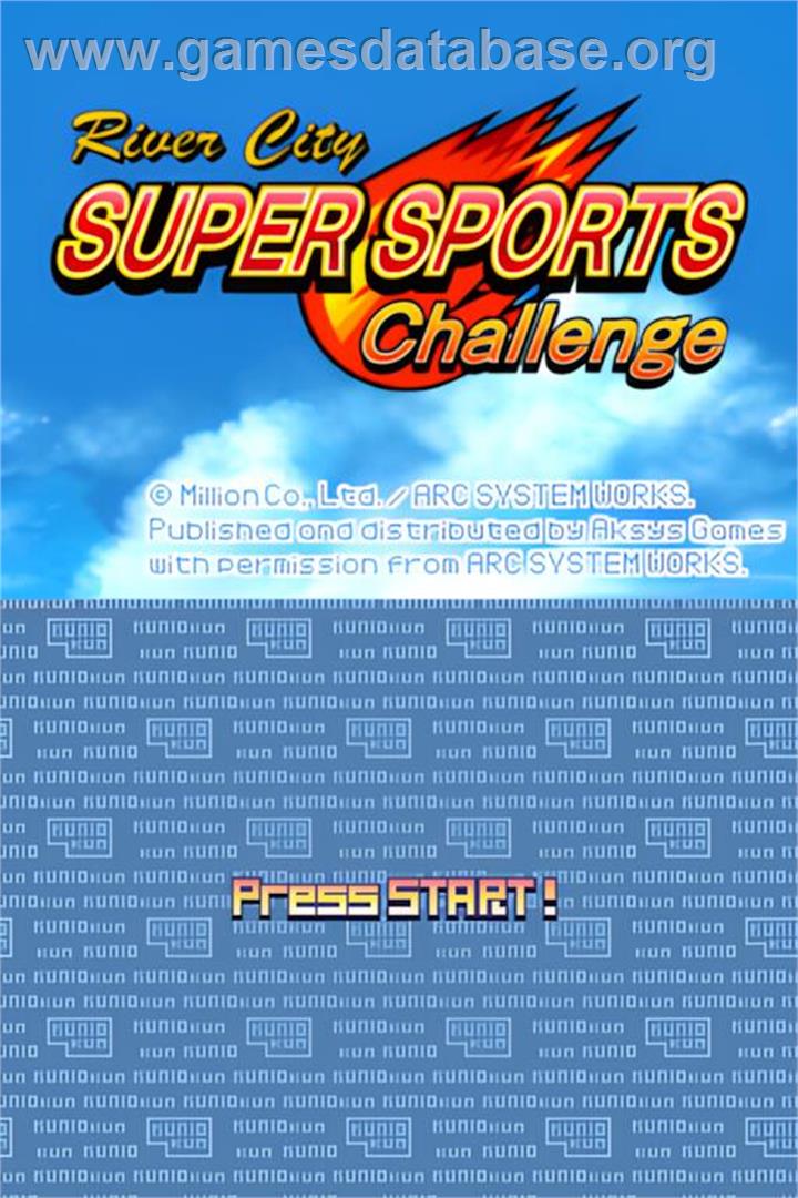 River City Super Sports Challenge - Nintendo DS - Artwork - Title Screen