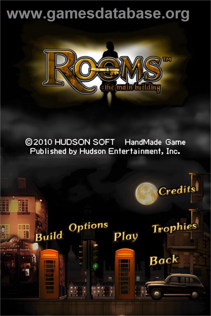 Rooms - The Main Building - Nintendo DS - Artwork - Title Screen