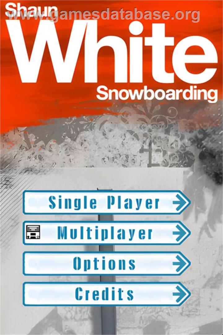 Shaun White Snowboarding - Nintendo DS - Artwork - Title Screen